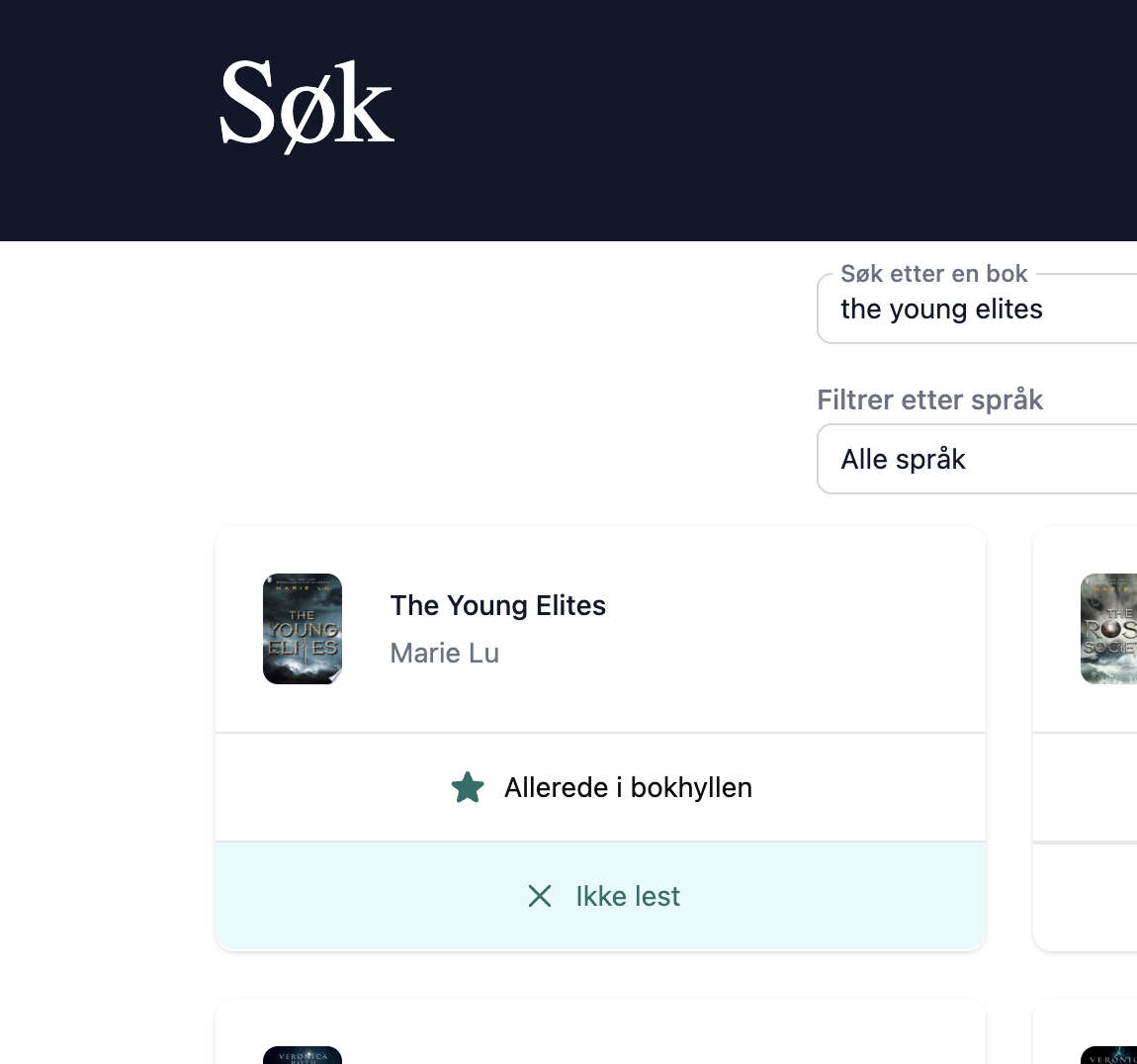 Bilde av søk på en bok